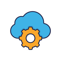 Cloud Tech Vector icon