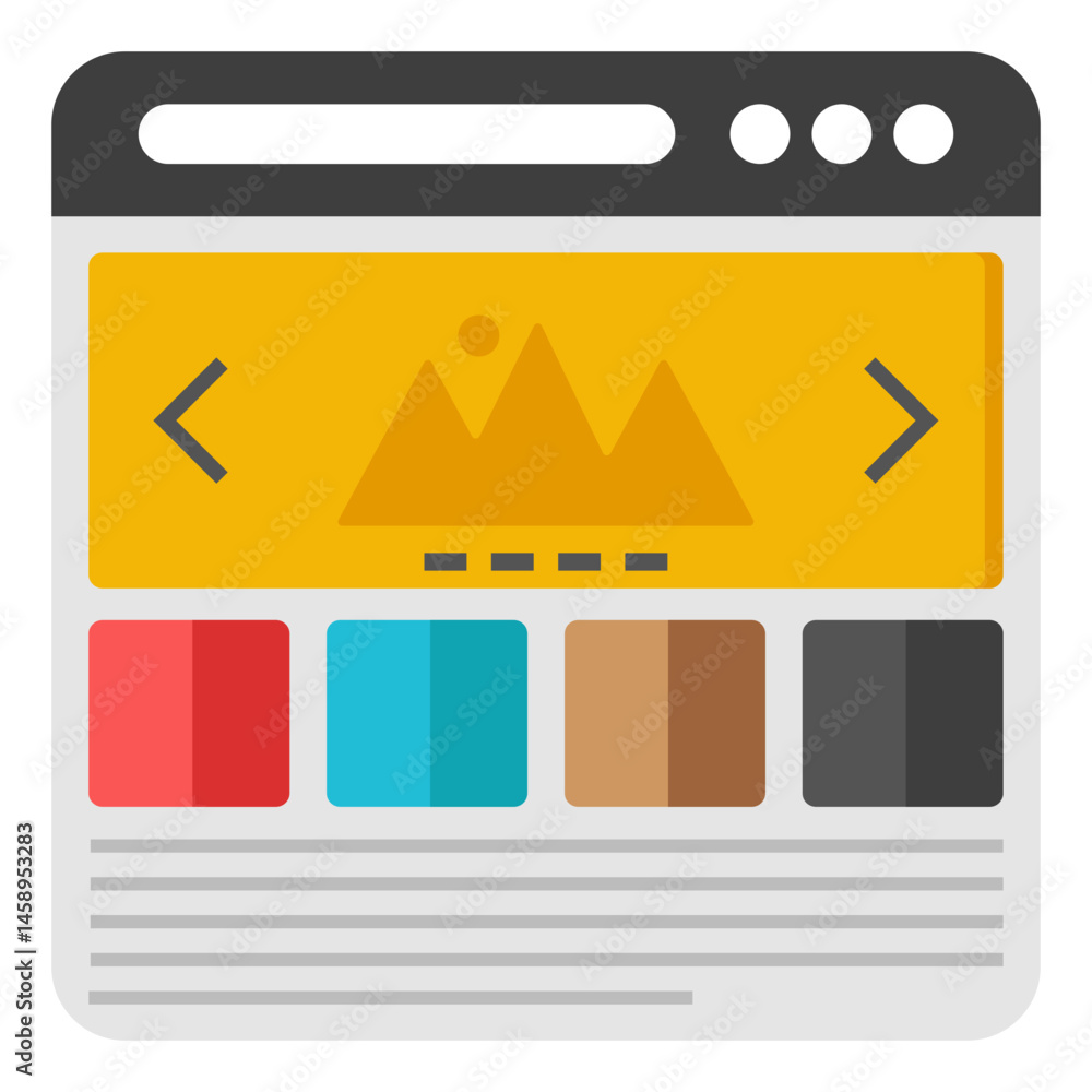 Aufkleber online image gallery website design template with color palette