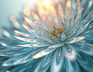 Obraz premium A close-up of a delicate glowing flower illuminated by soft light.