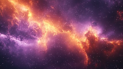 Fototapeta premium Vivid Galaxy Nebula with Stars and Glowing Clouds nebula galaxy stars clouds glowing space cosmos