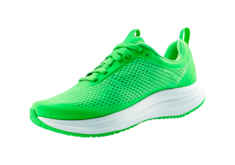 Green Cross Training Shoes on a transparent background