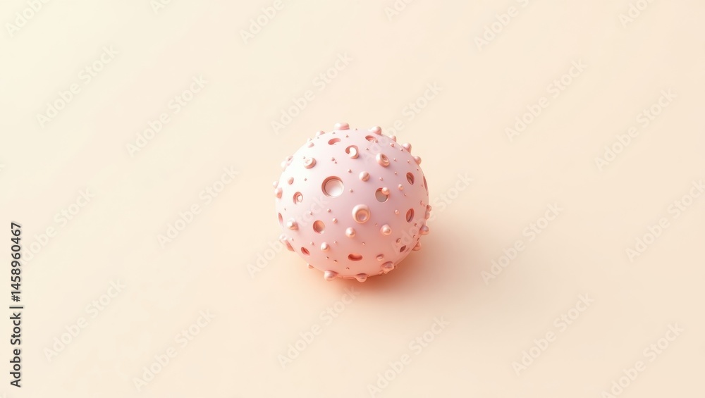Poster 3d sphere. pink texture. background asset. abstract design. digital render. soft lighting. minimalis