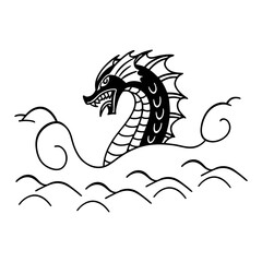 vector illustration of a dragon