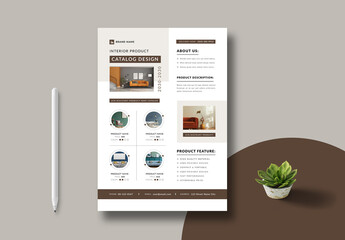 Interior Product Catalog Flyer Template Layout