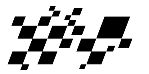 Racing stripes. Race flag. Checkered flag. Sport car decal stripes. Automotive graphics. Vector illustration