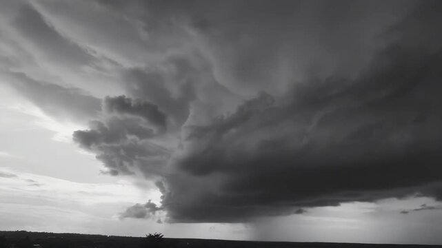 4K Time-Lapse of Dark Storm Clouds Gathering | Ominous Weather Footage | Dramatic Sky Before Thunderstorm