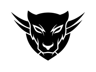 Powerful Black Panther Silhouette, Ideal for Logos and Branding . Bold, stylized silhouette of a black panther in a dynamic running pose. 