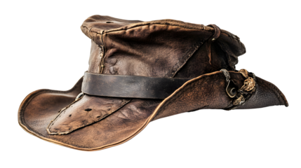 Vintage 15th Century Explorer's Hat Isolated on White Background