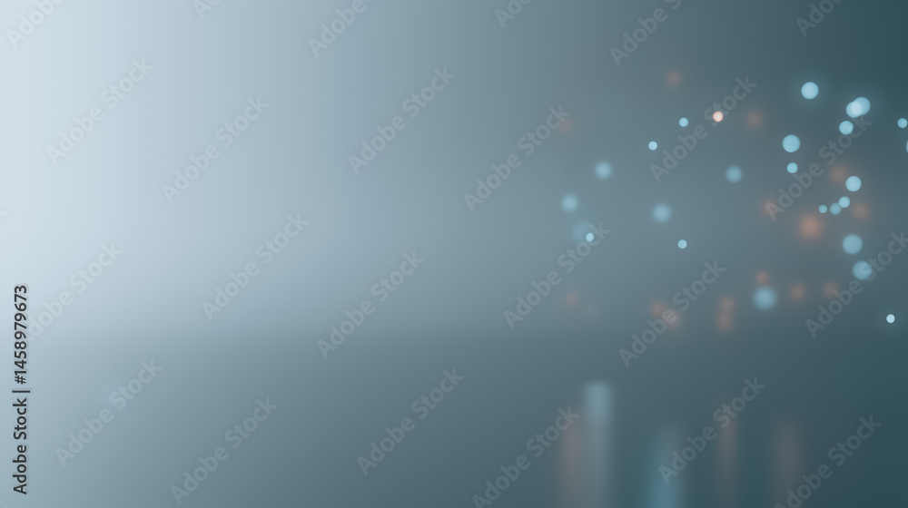 Poster abstract data sphere: glowing particles forming an abstract sphere, representing data, technology, o