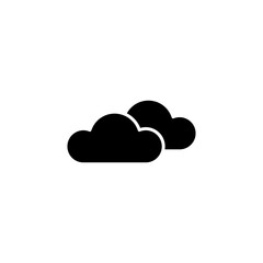 cloudy weather, clouds icon vector