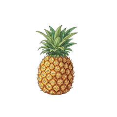 pineapple isolated on white
