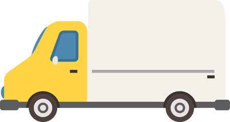 Cartoon truck delivery icon