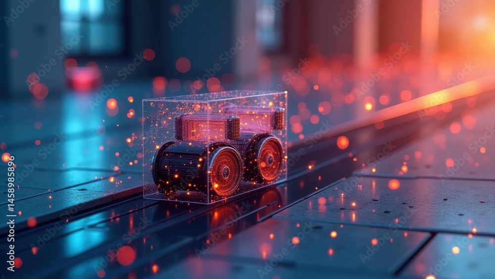 Aufkleber retro cassette. transparent case. glowing particle effects. digital background. music artwork. cyber