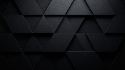 Dark Geometric Composition with Triangular Patterns in a Moody Shadowy Atmosphere and Subtle Glowing Accents