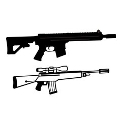 assault rifle vector illustration