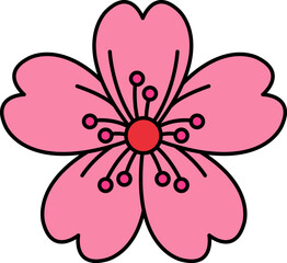 illustration icon of a cherry blossoms