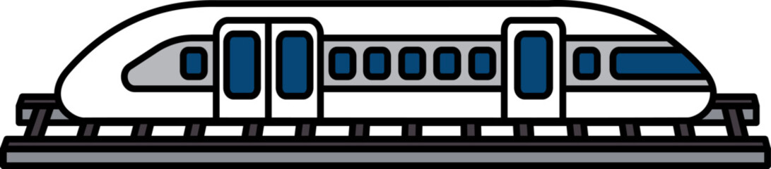 illustration icon of a shinkansen train