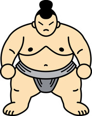 Fototapeta premium single icon of a Sumo wrestler
