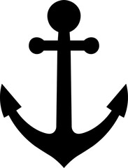 anchor silhouette on white backgrkgroun