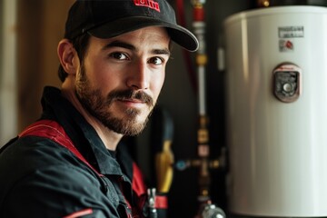 Plumber focused on water heater