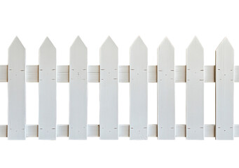 Fototapeta premium White wooden fence on a transparent background