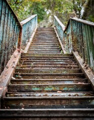 Old Worn Metal Staircase