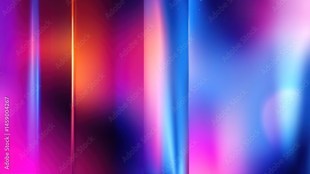 Poster vibrant abstract background with colorful light streaks and soft gradients creating a dynamic atmosp