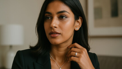 Elegant woman in professional attire