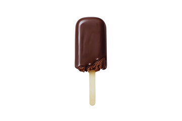 Delicious Chocolate Ice Cream Bar on a Stick Sweet Summer Treat Melted Chocolate Drizzle