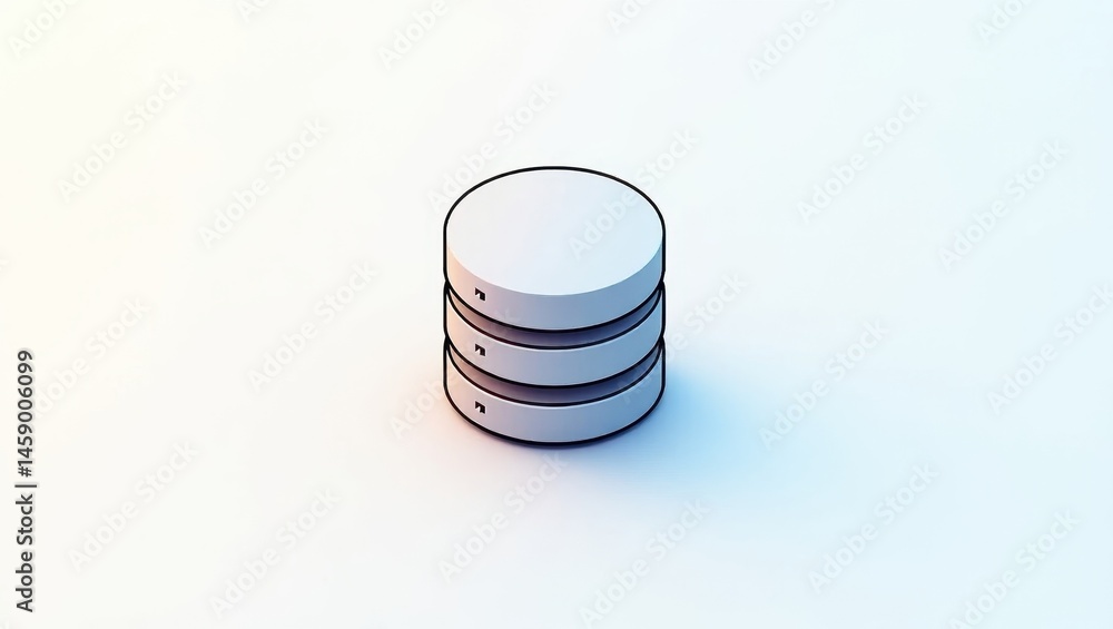 Poster modern database. minimalist storage. digital technology. tech background. it infrastructure. busines
