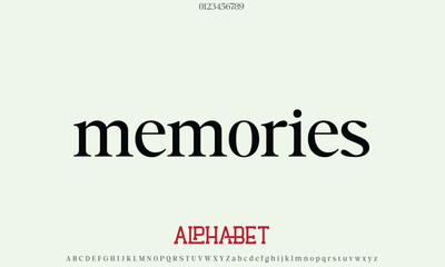 Luxury Timeless Memories Regular alphabet letters font for logo