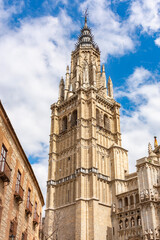 Fototapeta premium North tower of Toledo Cathedral, Spain