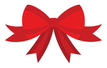 red bow on white background