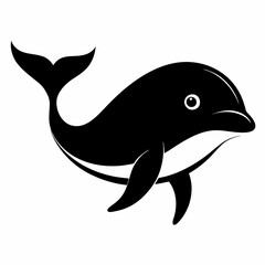 Elegant Whale Silhouette Art