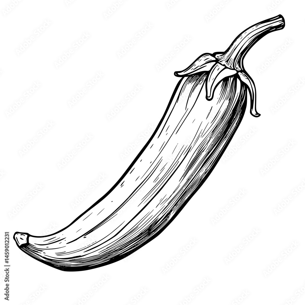 Poster stylized black icon depicting a banana in a simplistic design suitable for various applications