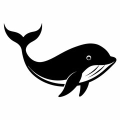 Elegant Whale Silhouette Art