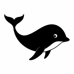 Obraz premium Elegant Whale Silhouette Art