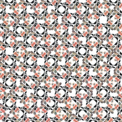 Pastel colored floral fabric pattern, paper flowers, hibiscus, leaves, fabric