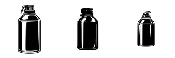 bottle, isolated, plastic, container, medicine, white, 