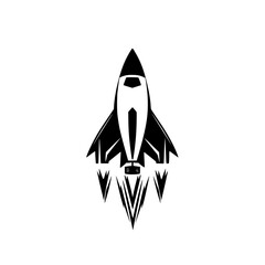 Rocket icon representing space exploration and technology innovation for digital design