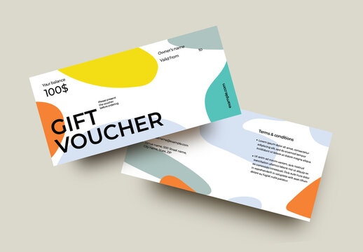 Abstract Gift Voucher Layout
