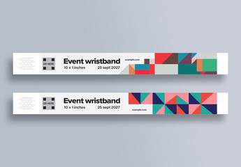 Event Ticket Wristband Layout