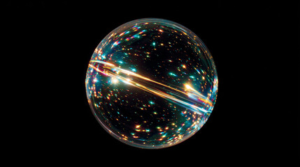 Cosmic Soap Bubble Illusion Merging Micro and Macro Worlds in a Playful Surreal Visual Concept for Artistic Inspiration