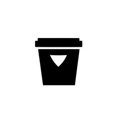 Black container icon representing a takeout food box design used for various culinary purposes
