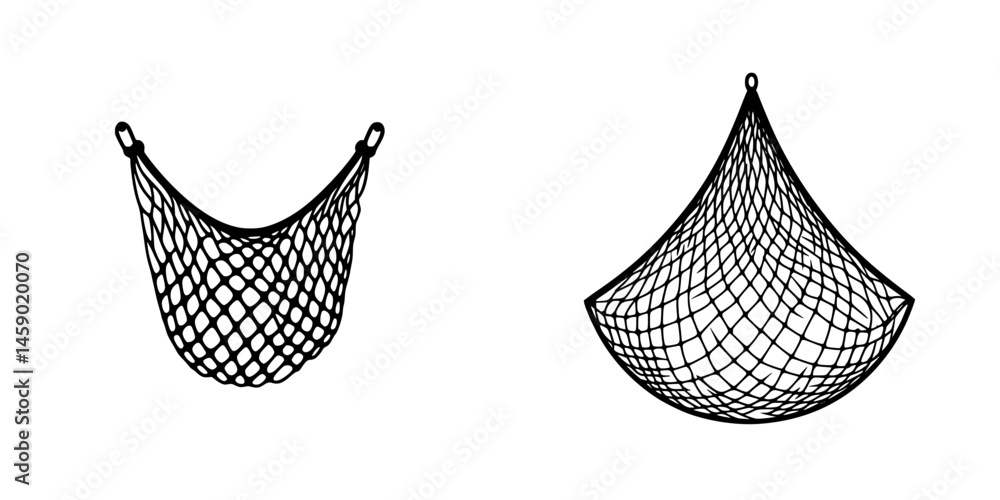 Poster stylish flat black net icons showcasing two different designs for creative uses in digital applicati