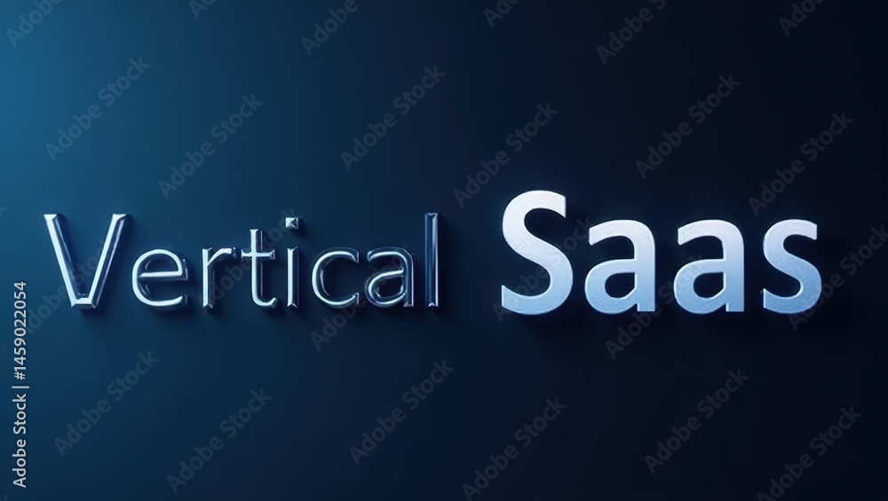 Poster vertical saas. business software. cloud technology. industry-specific crm. efficiency tool. corporat