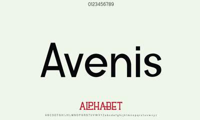 Luxury Avenis Regular alphabet letters font for logo
