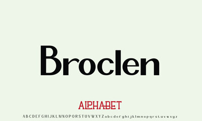 Luxury Broclen Regular alphabet letters font for logo