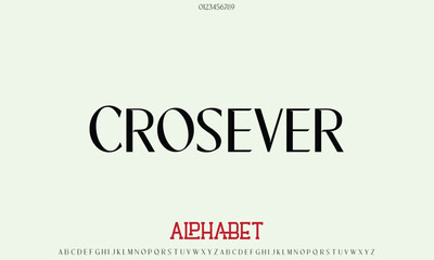 Luxury Crosever alphabet letters font for logo