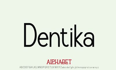 Luxury Dentika Regular alphabet letters font for logo